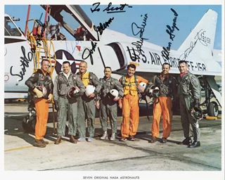 Mercury Astronauts autograph