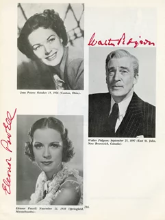 Walter Pidgeon & Eleanor Powell autograph