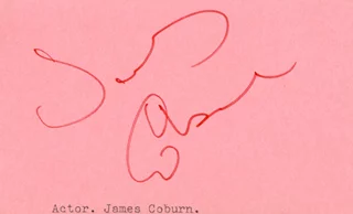 James Coburn autograph