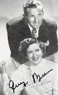 George Burns autograph