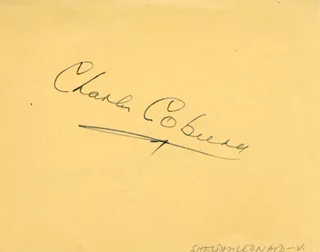Charles Coburn autograph