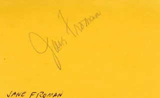 Jane Froman autograph