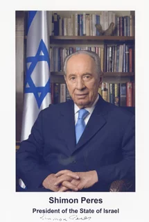 Shimon Peres autograph