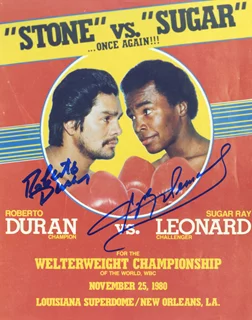 Duran vs. Leonard autograph