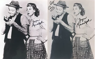 Art Carney & Joyce Randolph autograph