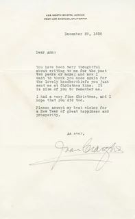 Joan Crawford autograph