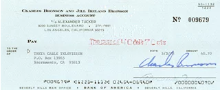 Charles Bronson autograph