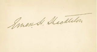 Ernest Shackleton autograph