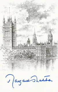 Margaret Thatcher autograph