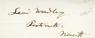 Levi Woodbury autograph