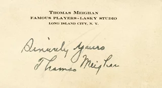 Thomas Meighan autograph