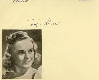 Sonja Henie autograph