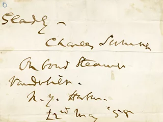 Charles Sumner autograph