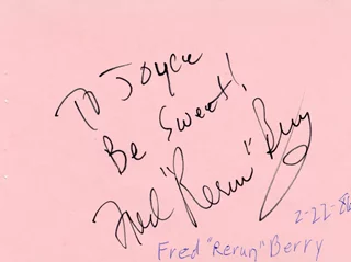 Fred Berry autograph