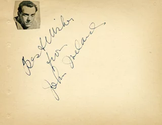 John Ireland autograph