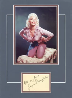 Jayne Mansfield autograph