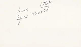 Zero Mostel autograph