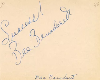 Bea Benaderet autograph