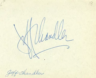 Jeff Chandler autograph