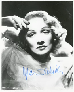 Marlene Dietrich autograph
