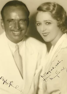 Mary Pickford and Douglas Fairbanks autograph