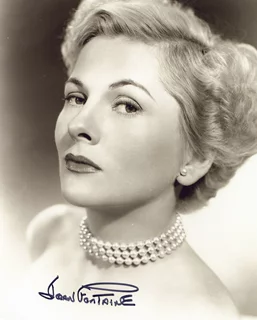 Joan Fontaine autograph