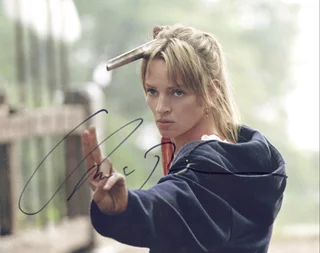 Uma Thurman autograph