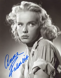 Anne Francis autograph