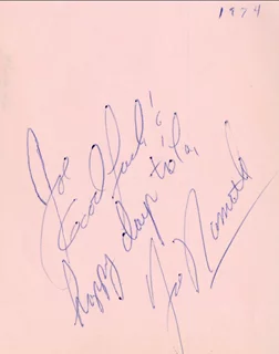 Joe Namath autograph