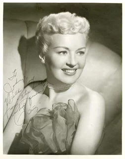 Betty Grable autograph