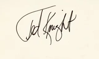 Ted Knight autograph