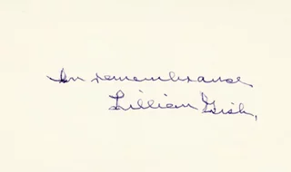 Lillian Gish autograph