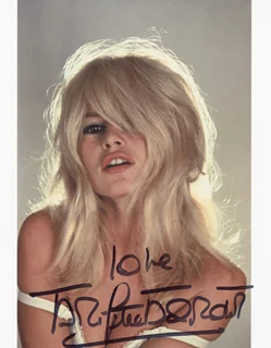 Brigitte Bardot autograph