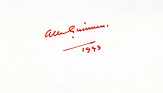 Alec Guinness autograph