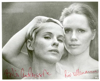 Bibi Anderssen & Liv Ullmann autograph