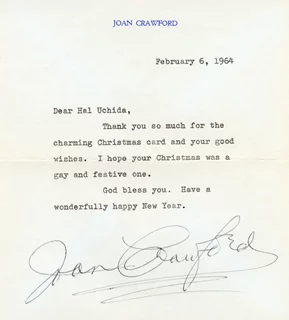 Joan Crawford autograph