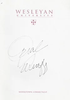 Oprah Winfrey autograph