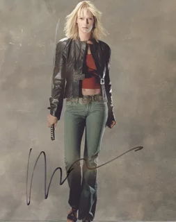 Uma Thurman autograph