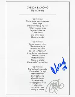 Cheech & Chong autograph