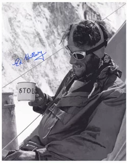 Sir Edmund Hillary autograph