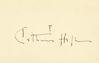 Katharine Hepburn autograph