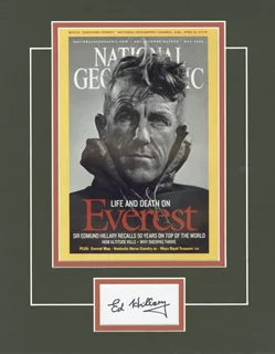 Sir Edmund Hillary autograph