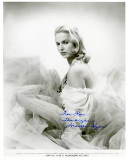 Martha Hyer autograph