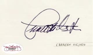 Charlton Heston autograph