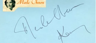 Merle Oberon autograph