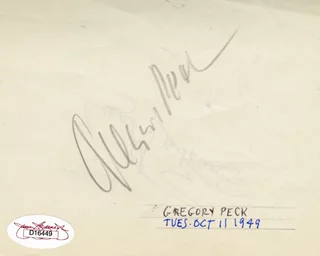 Gregory Peck autograph