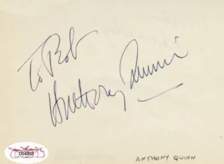 Anthony Quinn autograph