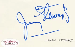 James Stewart autograph