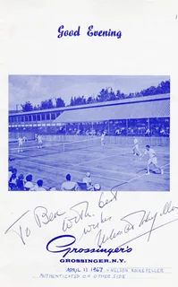 Nelson Rockefeller autograph