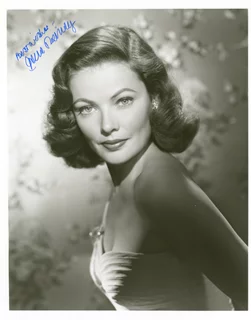Gene Tierney autograph
